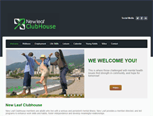 Tablet Screenshot of newleafclubhouse.com